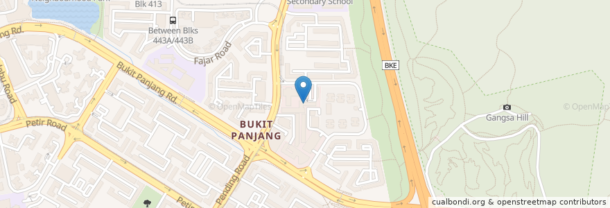 Mapa de ubicacion de Zheng Hua 257 Coffee Shop en سنغافورة, Northwest.