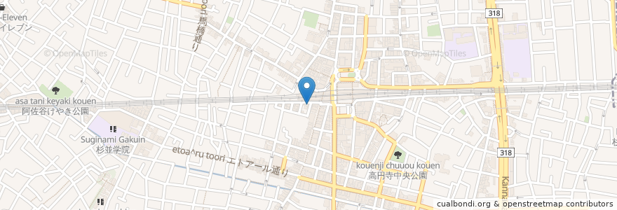 Mapa de ubicacion de ゆう月 en 日本, 东京都/東京都, 杉並区.