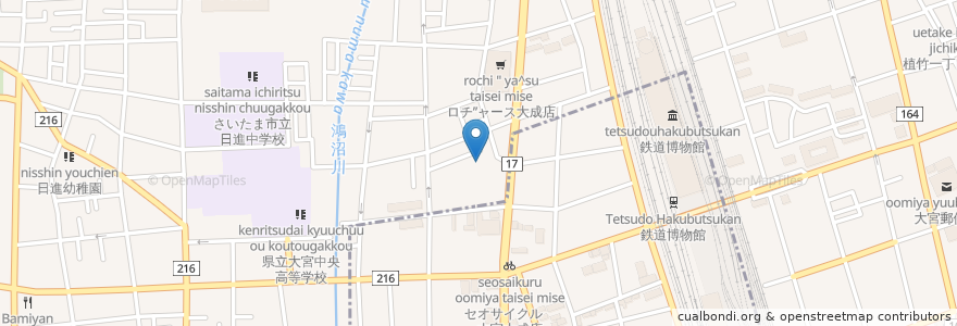 Mapa de ubicacion de ボンセジュール大宮 en 日本, 埼玉県, さいたま市, 北区.