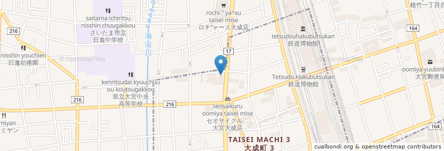 Mapa de ubicacion de 山崎歯科クリニック en 日本, 埼玉县, 埼玉市, 大宮区.