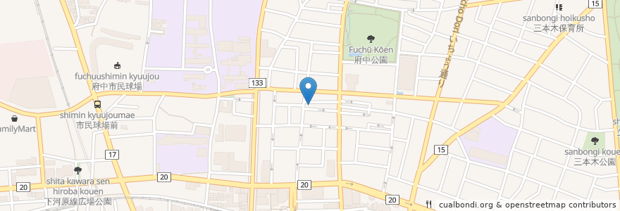 Mapa de ubicacion de ぱそあぱそ en Japon, Tokyo, 府中市.
