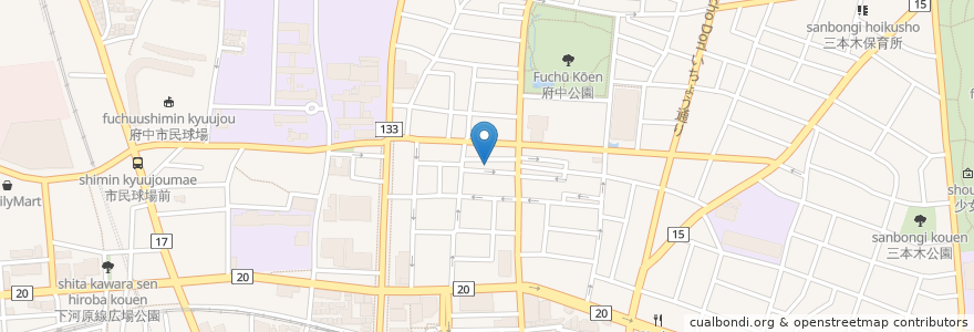 Mapa de ubicacion de ホリデー en Japan, Tokio, 府中市.