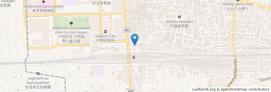 Mapa de ubicacion de れふ亭 en Jepun, 東京都, 中野区.