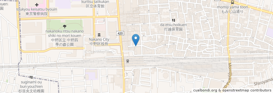 Mapa de ubicacion de Rose Garden en Japan, 東京都, 中野区.