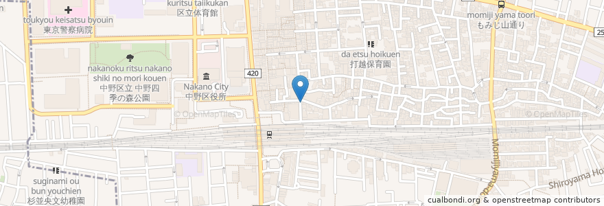 Mapa de ubicacion de 第二力酒蔵 en Jepun, 東京都, 中野区.