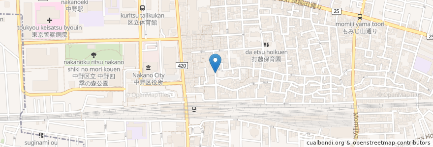 Mapa de ubicacion de 立飲み二郎 en Japão, Tóquio, 中野区.