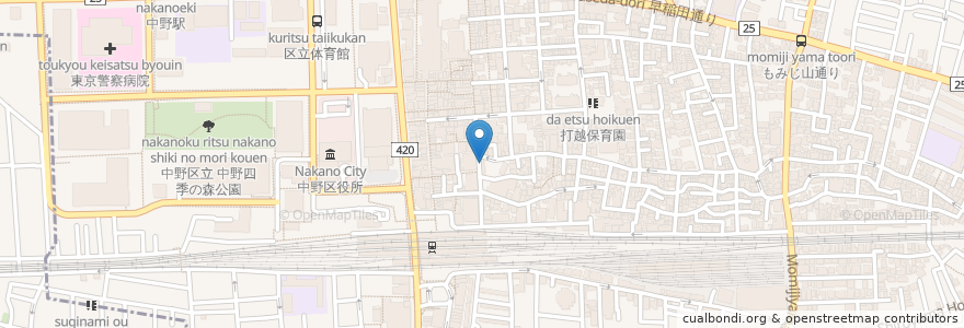 Mapa de ubicacion de ＫＵＭＡデンタルクリニック en Japón, Tokio, Nakano.