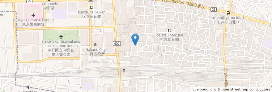 Mapa de ubicacion de Tori Pani en Giappone, Tokyo, 中野区.