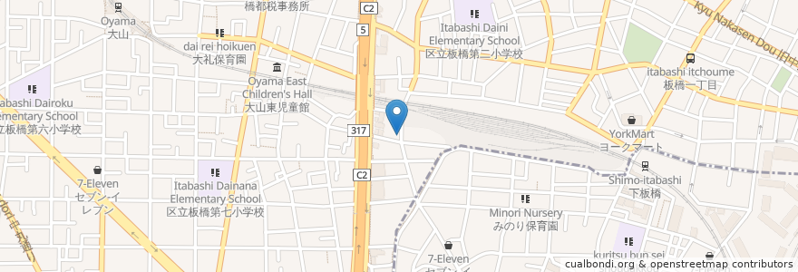 Mapa de ubicacion de 郵便ポスト en 日本, 東京都, 板橋区.