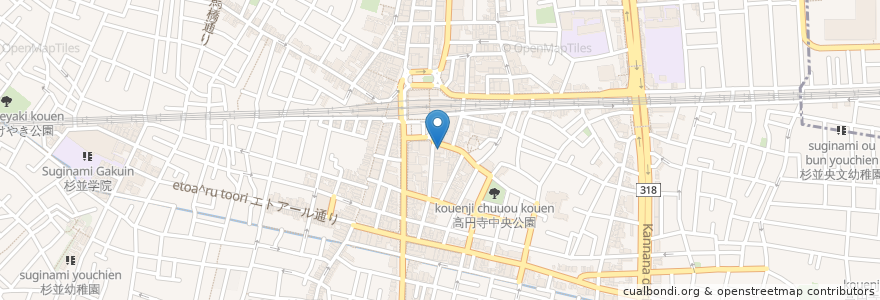 Mapa de ubicacion de いづな en Japonya, 東京都, 杉並区.