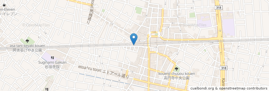 Mapa de ubicacion de バリトラ en Japonya, 東京都, 杉並区.