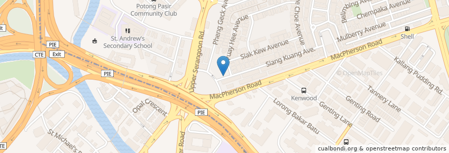 Mapa de ubicacion de SATA CommHealth Potong Pasir Medical Centre en Singapour, Central.
