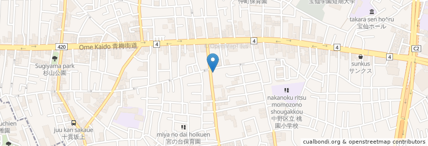 Mapa de ubicacion de ラピッド薬局 en Japan, 東京都, 中野区.