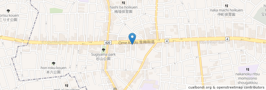 Mapa de ubicacion de アイセイ薬局 en Jepun, 東京都, 中野区.