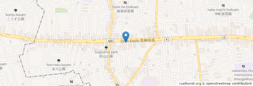 Mapa de ubicacion de 満州王 en اليابان, 東京都, 中野区.