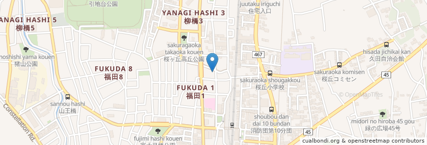 Mapa de ubicacion de ダン・デ・リオン en Japan, Präfektur Kanagawa, 大和市.