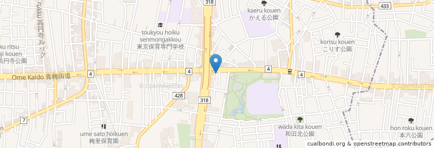 Mapa de ubicacion de MILAN en Japan, 東京都, 杉並区.