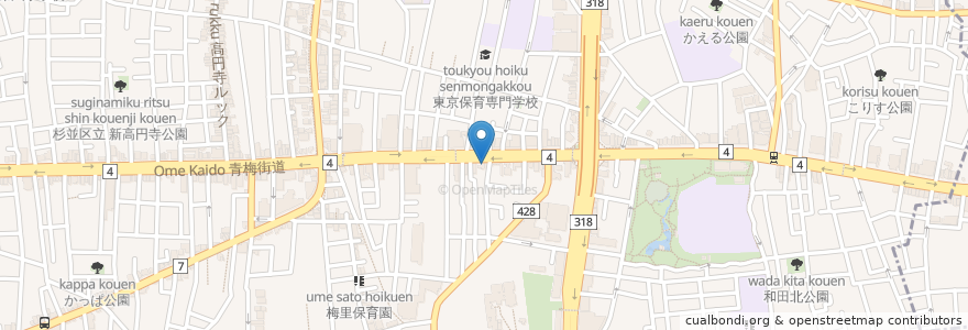 Mapa de ubicacion de ピザーラ en 일본, 도쿄도, 杉並区.