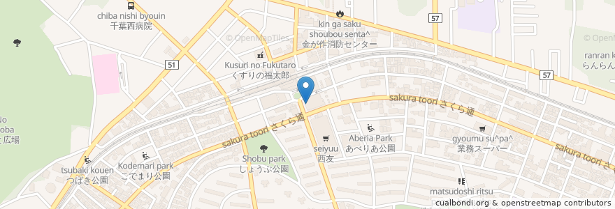Mapa de ubicacion de 八剣食堂 en ژاپن, 千葉県, 松戸市.