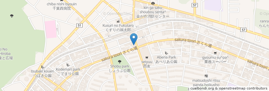 Mapa de ubicacion de さくらんぼルーム en Japon, Préfecture De Chiba, 松戸市.