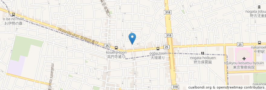 Mapa de ubicacion de たかとり内科 en 日本, 東京都, 杉並区.