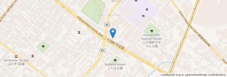 Mapa de ubicacion de ふかざわ病院 en Япония, Хоккайдо, Округ Исикари, Саппоро, Тюо.
