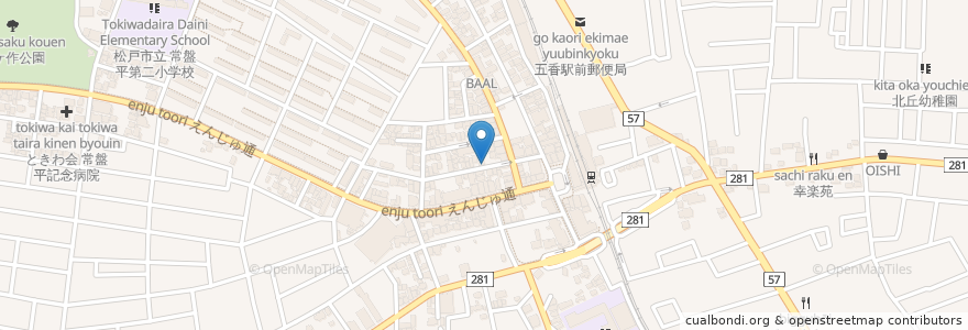 Mapa de ubicacion de 囲碁サロン本因坊 en Japon, Préfecture De Chiba, 松戸市.