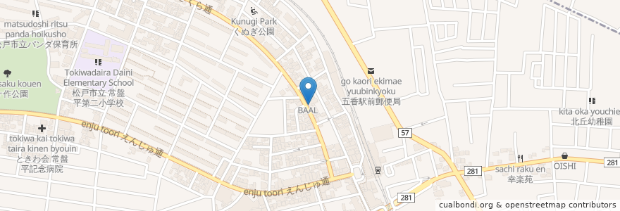Mapa de ubicacion de 後藤歯科 en Giappone, Prefettura Di Chiba, 松戸市.