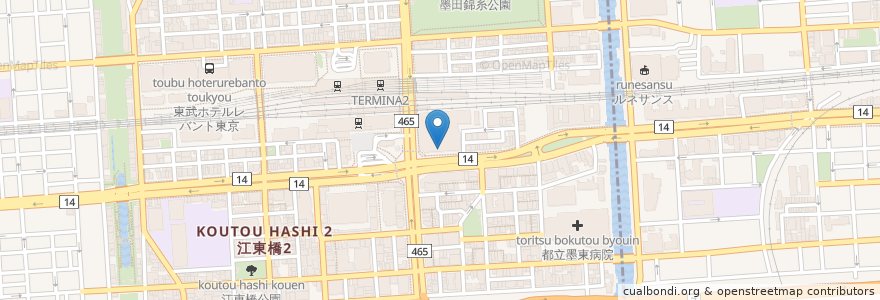 Mapa de ubicacion de サブウェイ en Japan, Tokio.