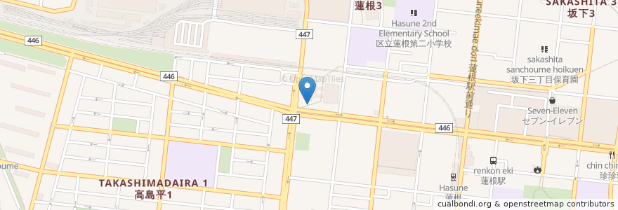Mapa de ubicacion de 寿製麺よしかわ en Japonya, 東京都, 板橋区.