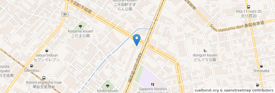 Mapa de ubicacion de 二十四軒メンタルクリニック en 日本, 北海道, 石狩振興局, 札幌市, 中央区.