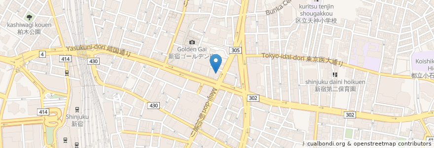 Mapa de ubicacion de 山ちゃん en 日本, 东京都/東京都, 新宿区/新宿區.