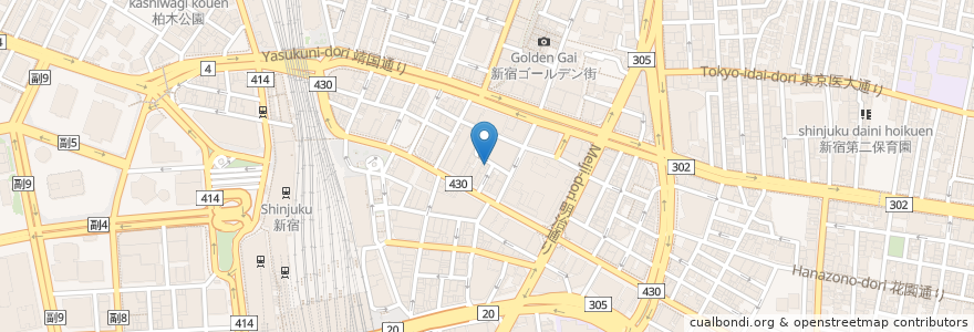 Mapa de ubicacion de J.S.BURGERS CAFE en 日本, 东京都/東京都, 新宿区/新宿區.