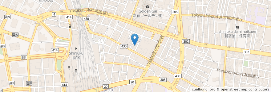 Mapa de ubicacion de 素多亜 en 일본, 도쿄도, 신주쿠.