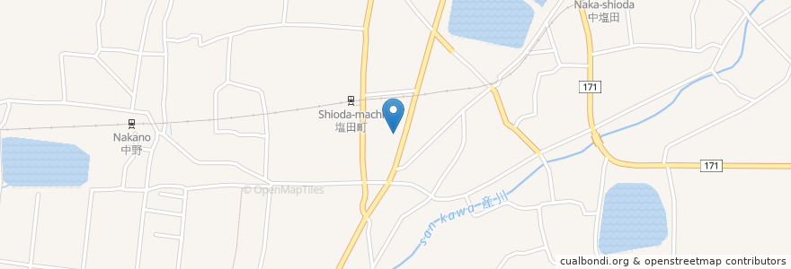 Mapa de ubicacion de 八十二銀行 en Jepun, 長野県, 上田市.
