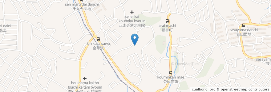 Mapa de ubicacion de 横浜市立新井小学校 桜坂分校 en Japón, Prefectura De Kanagawa, Yokohama, 保土ヶ谷区.