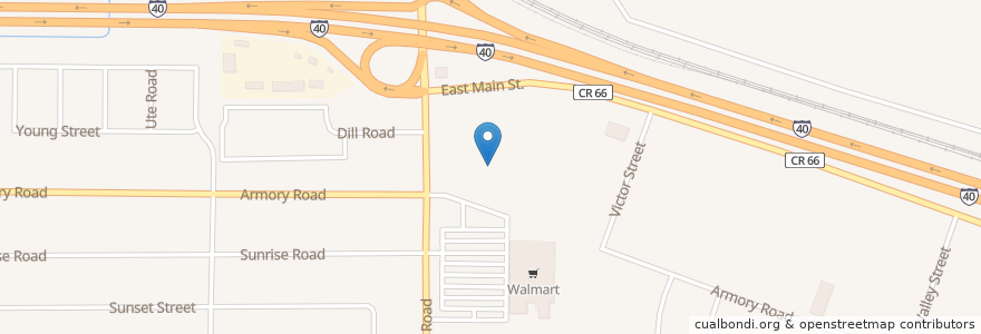 Mapa de ubicacion de Walmart Pharmacy en Estados Unidos Da América, Califórnia, San Bernardino County, Barstow.