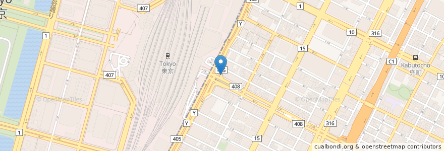 Mapa de ubicacion de トヨタレンタカー 東京駅八重洲口店 en 日本, 東京都, 千代田区, 中央区.