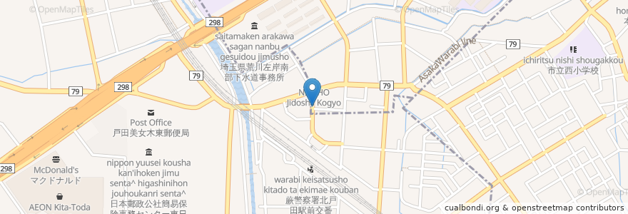 Mapa de ubicacion de トヨタレンタカー  北戸田駅前店 en Japan, 埼玉県, 戸田市.