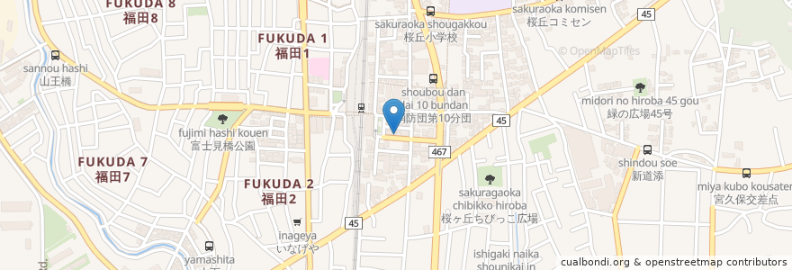 Mapa de ubicacion de 古登葉 en Jepun, 神奈川県, 大和市.