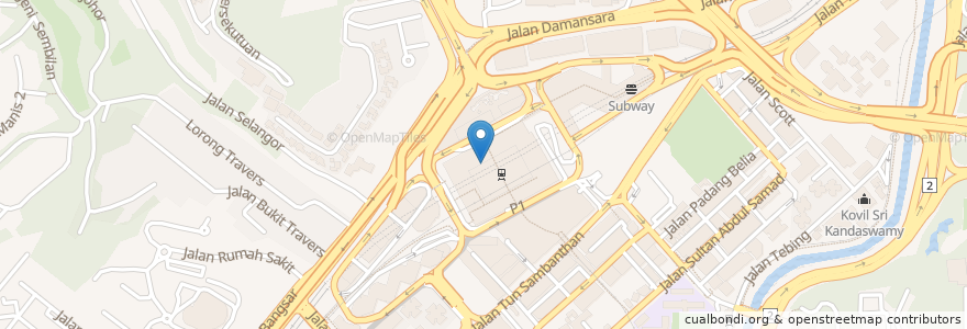 Mapa de ubicacion de Balai Polis NU Sentral en Malasia, Selangor, Kuala Lumpur.
