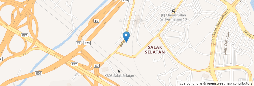 Mapa de ubicacion de Balai Polis Salak Selatan en Malezya, Selangor, Kuala Lumpur.