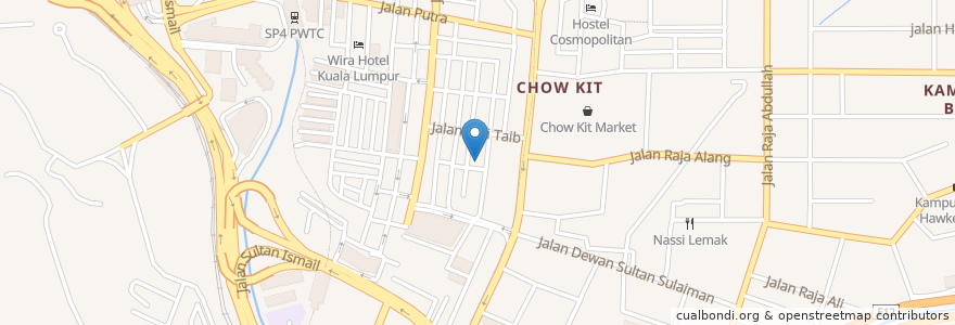 Mapa de ubicacion de Balai Polis Chow Kit en Malezya, Selangor, Kuala Lumpur.