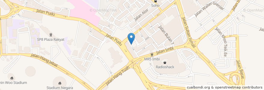 Mapa de ubicacion de Pondok Polis Bukit Bintang en Malaysia, Selangor, Kuala Lumpur.