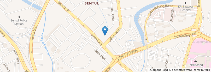 Mapa de ubicacion de Ibu Pejabat Polis Daerah Sentul en マレーシア, セランゴール, クアラルンプール.