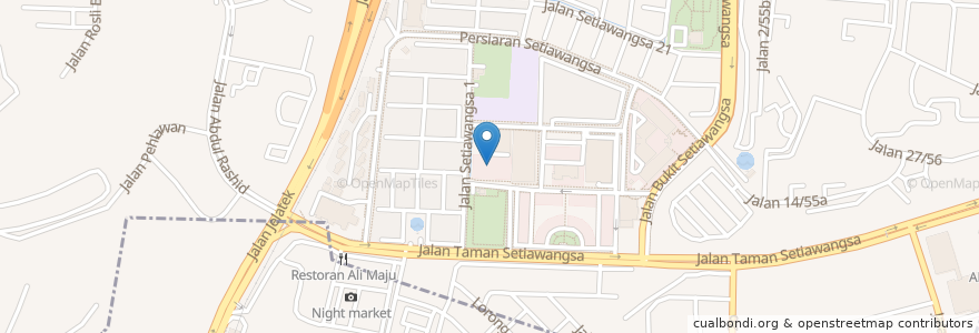 Mapa de ubicacion de Balai Polis Setiawangsa en Malásia, Selangor, Kuala Lumpur.