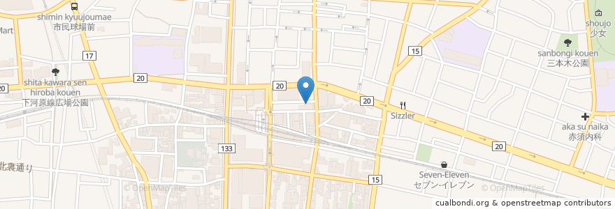 Mapa de ubicacion de Lavita en Japan, Tokio, 府中市.