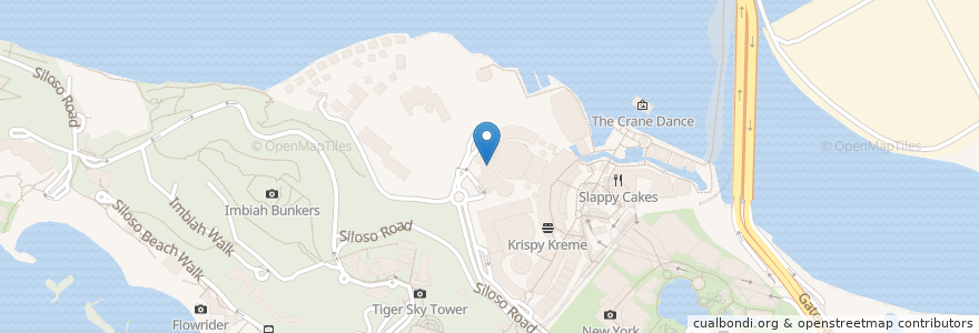 Mapa de ubicacion de The Rock Bar en Singapura, Southwest.