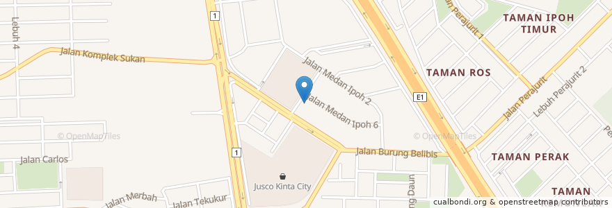 Mapa de ubicacion de 1919 Restaurant Ipoh en Malaysia, Perak.