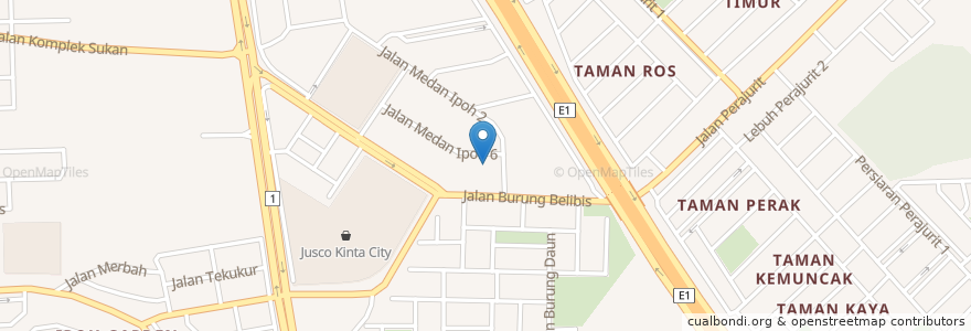 Mapa de ubicacion de Tasty V Diet Cafe en Malesia, Perak.